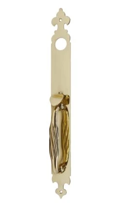 Vintage 18.5 In. Polished Brass Thumb Latch Entry Door Pull