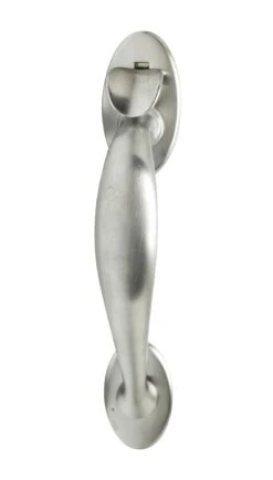 Vintage 9 In. Modern Brushed Steel Door Pull