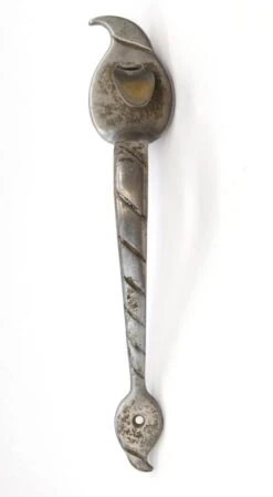 Vintage Arts & Crafts 11.75 In. Nickel Plated Brass Door Pull