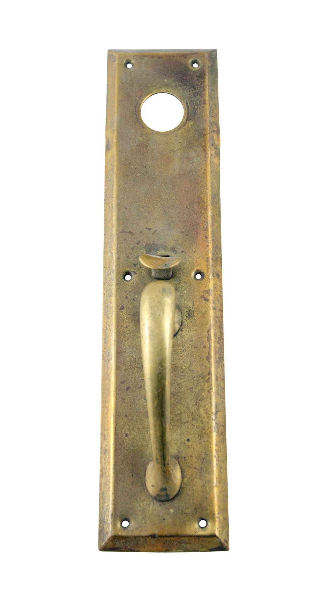 Vintage Classic 14 In. Brass Door Pull Handle With Lock Insert 3 Vintage Classic 14 In. Brass Door Pull Handle With Lock Insert