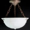 Antique Frosted Cast Glass Fluted Dish Pendant Light 1 Antique Frosted Cast Glass Fluted Dish Pendant Light -OGT Sale Store down lights antique frosted cast glass fluted dish pendant light q275104