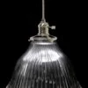 Custom 1920s Holophane Clear Glass 7 In. Pendant Light