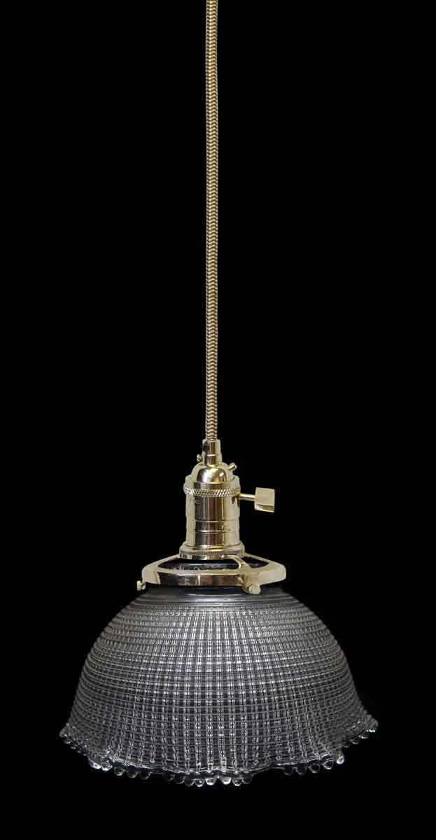 Custom Antique Holophane 6 In. Glass Kitchen Pendant Light 3 Custom Antique Holophane 6 In. Glass Kitchen Pendant Light