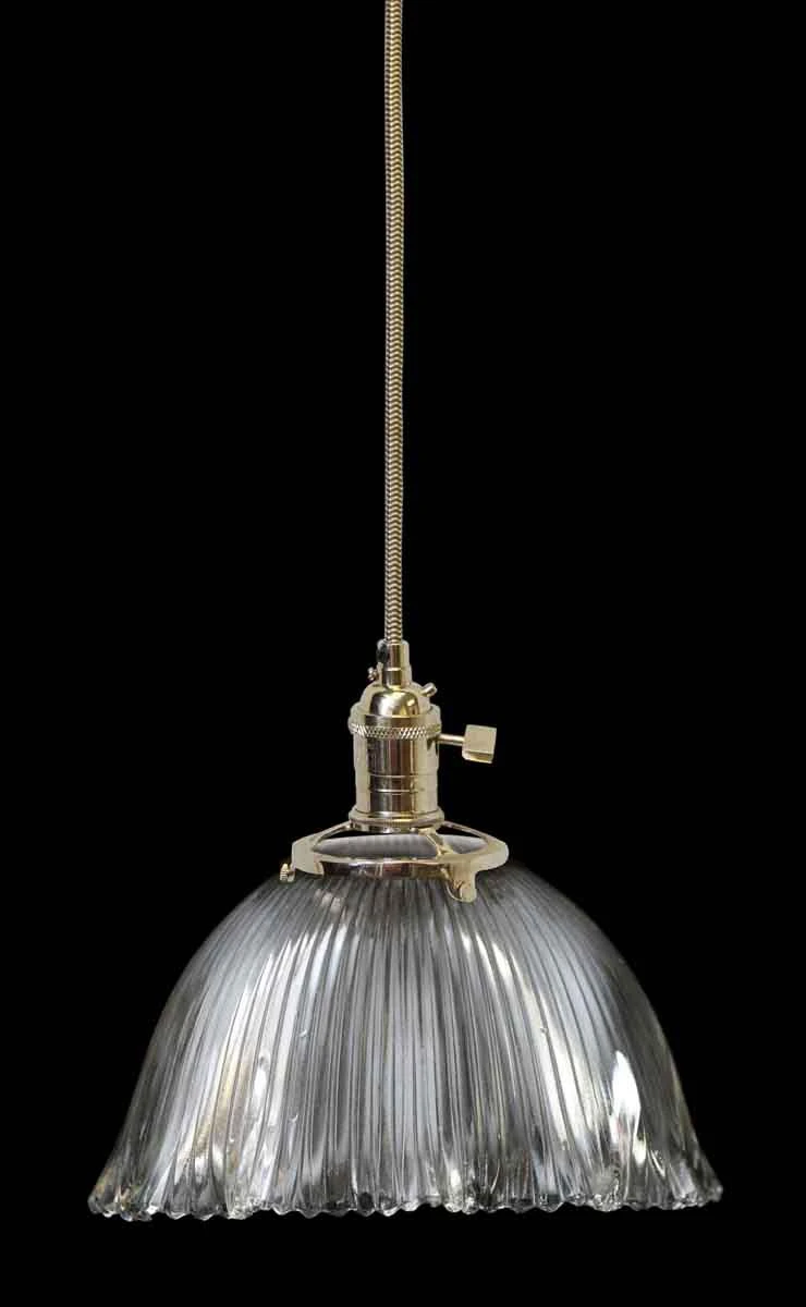 Custom Antique Holophane 6.375 In. Clear Glass Kitchen Pendant Light 3 Custom Antique Holophane 6.375 In. Clear Glass Kitchen Pendant Light