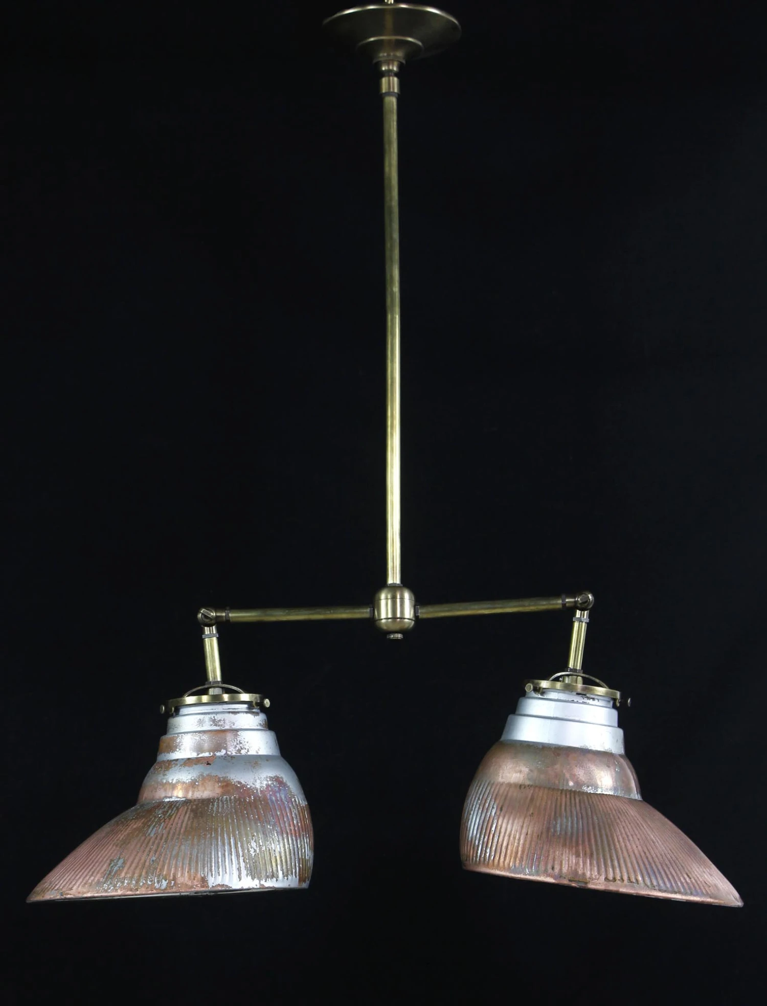 Double Copper Plated 1910s Mercury Glass Pendant Light 3 Double Copper Plated 1910s Mercury Glass Pendant Light