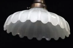 Custom 1920s White Milk Glass 9 In. Shade Pendant Light -OGT Sale Store down lights for sale k196797