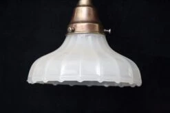 Custom 1920s White 7.25 In. Milk Glass Pendant Light -OGT Sale Store down lights for sale k196805