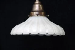 Custom 1920s Antique White Milk Glass 8 In. Pendant Light -OGT Sale Store down lights for sale k196812