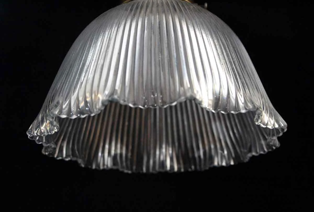 Custom Antique Holophane 7.625 In. Glass Kitchen Pendant Light 5 Custom Antique Holophane 7.625 In. Glass Kitchen Pendant Light - Image 3