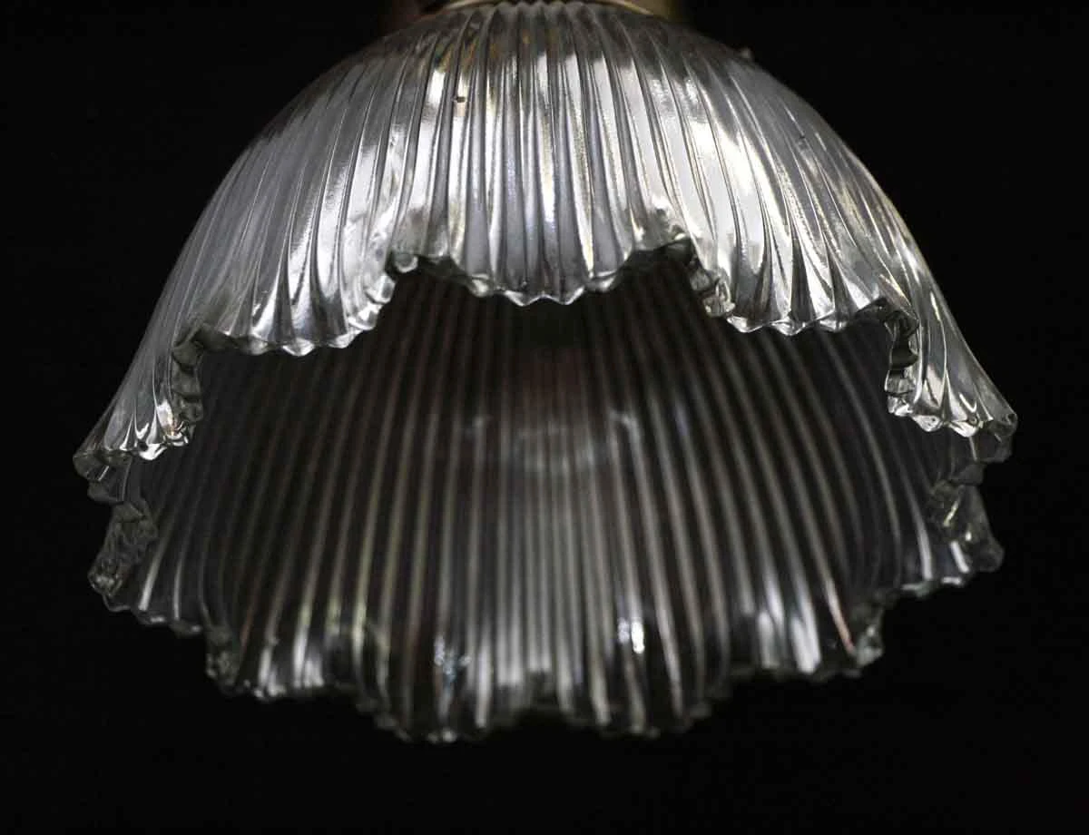 Custom Antique Holophane 6.375 In. Clear Glass Kitchen Pendant Light 5 Custom Antique Holophane 6.375 In. Clear Glass Kitchen Pendant Light - Image 3
