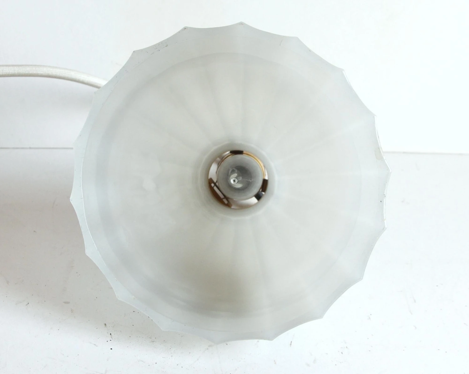 Antique White Milk Glass 7.25 In. Pendant Light 5 Antique White Milk Glass 7.25 In. Pendant Light - Image 3