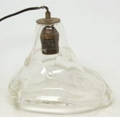 Vintage Clear Rippled Glass Pendant Light 9 Vintage Clear Rippled Glass Pendant Light -OGT Sale Store down lights for sale m231092
