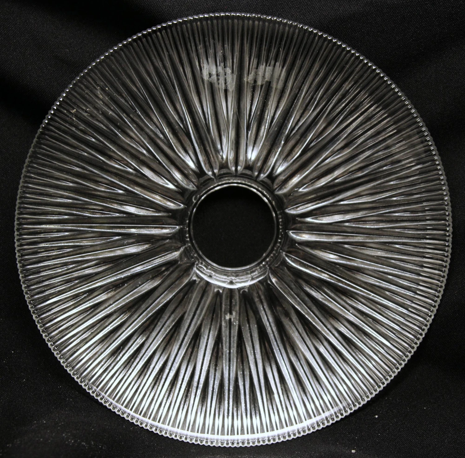 Custom Antique Holophane 8.25 In. Clear Glass Pendant Light 5 Custom Antique Holophane 8.25 In. Clear Glass Pendant Light - Image 3