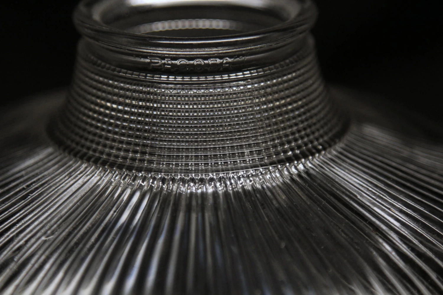 Custom 1920s Holophane 7.5 In. Clear Glass Pendant Light 5 Custom 1920s Holophane 7.5 In. Clear Glass Pendant Light - Image 3