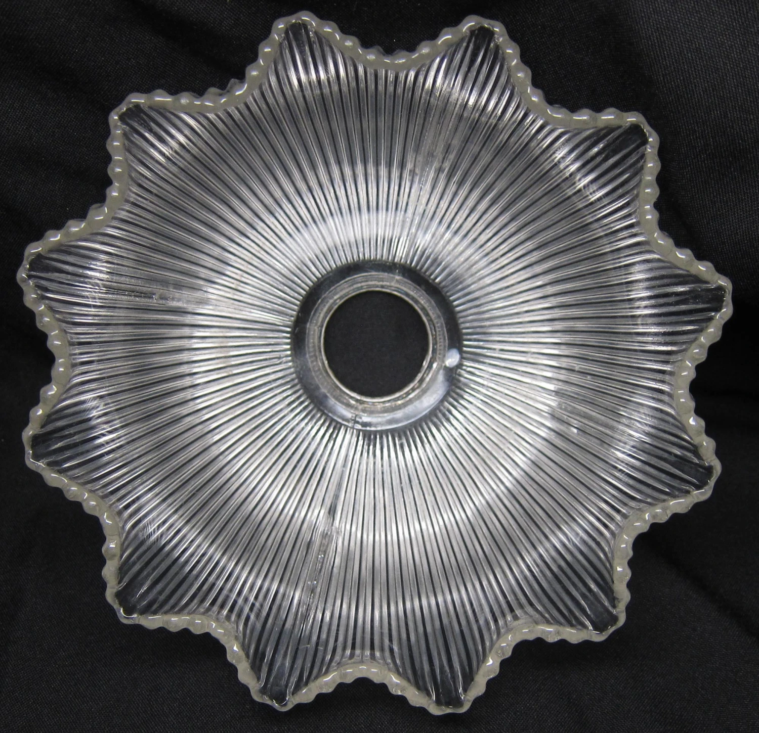 Custom 1920s Holophane 7.75 In. Glass Shade Pendant Light 5 Custom 1920s Holophane 7.75 In. Glass Shade Pendant Light - Image 3