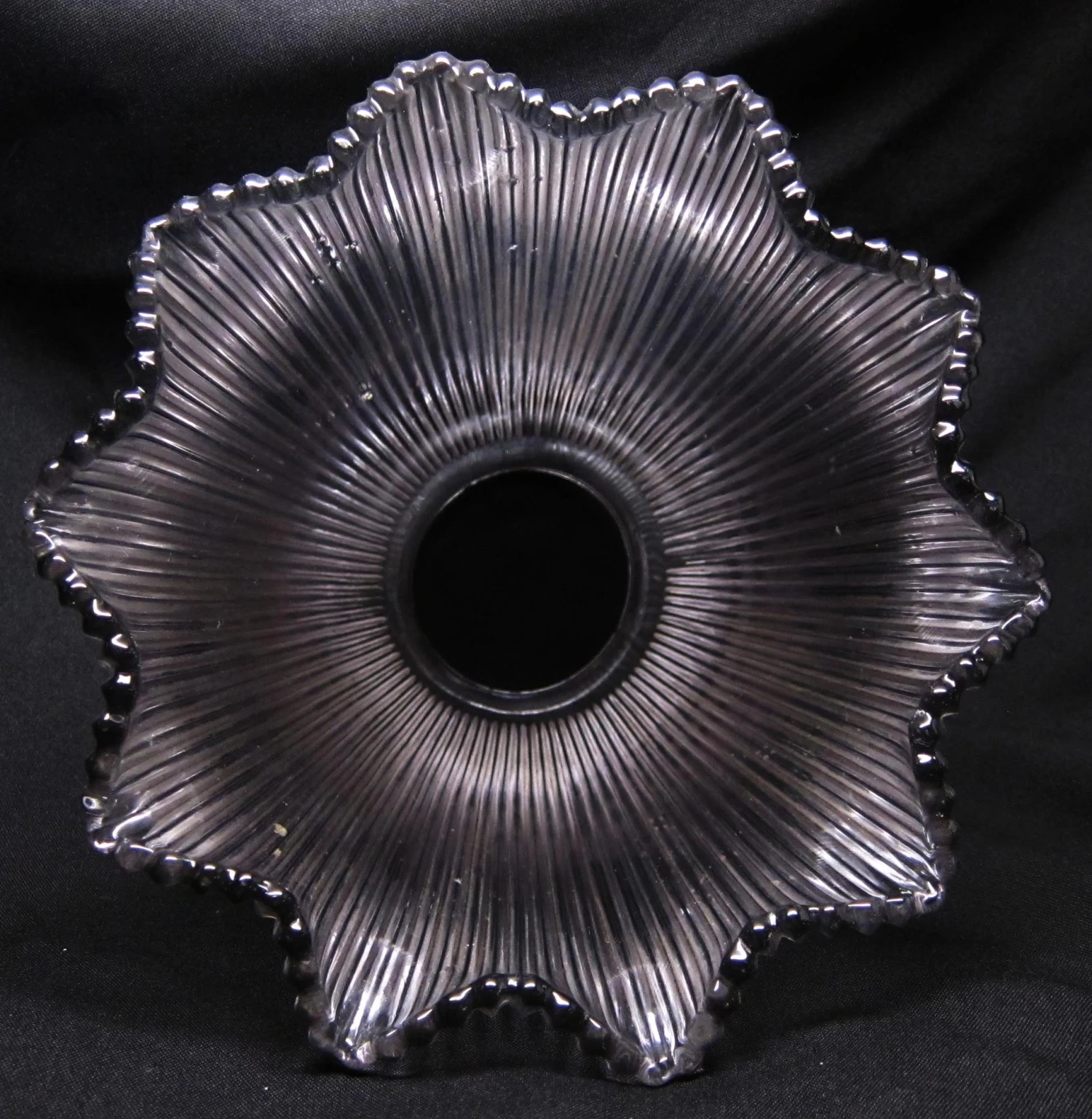 Custom 1920s Holophane 8.25 In. Clear Glass Pendant Light 5 Custom 1920s Holophane 8.25 In. Clear Glass Pendant Light - Image 3