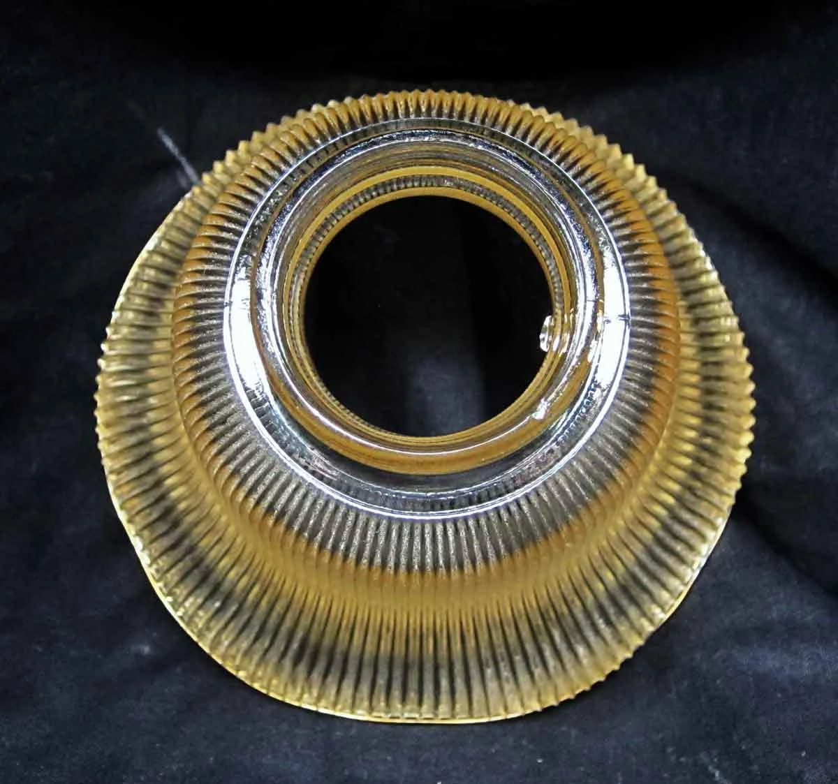 Custom Amber 6 In. Glass Holophane Style Pendant Light 5 Custom Amber 6 In. Glass Holophane Style Pendant Light - Image 3