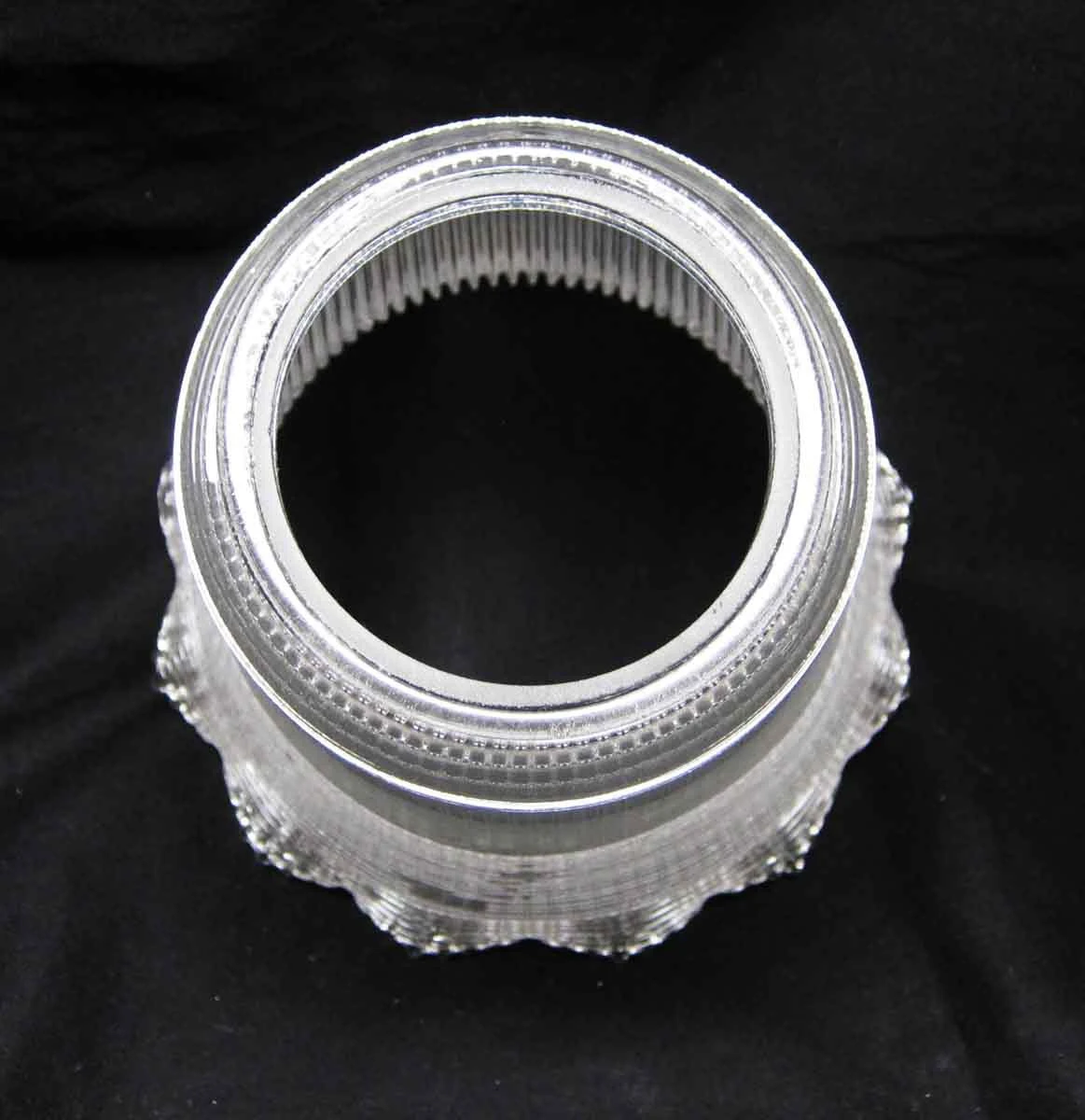 Custom Antique 6.25 In. Clear Holophane Glass Pendant Light 5 Custom Antique 6.25 In. Clear Holophane Glass Pendant Light - Image 3