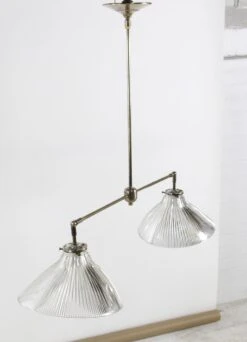 Double Holophane Prism Glass Pendant Light 11 Double Holophane Prism Glass Pendant Light -OGT Sale Store down lights for sale p260939