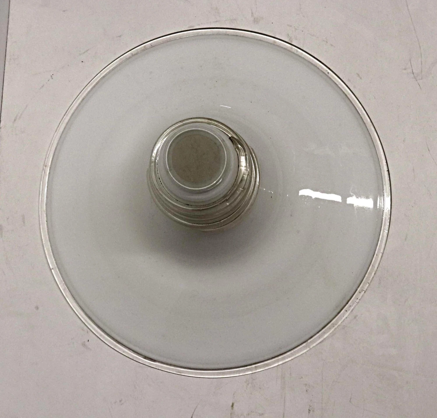 Handblown Murano Glass Pendant Light – White Flat Brim 5 Handblown Murano Glass Pendant Light – White Flat Brim - Image 3