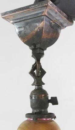 Antique Arts & Crafts Japanned Brass Petite Pendant Light 9 Antique Arts & Crafts Japanned Brass Petite Pendant Light -OGT Sale Store down lights for sale q272859