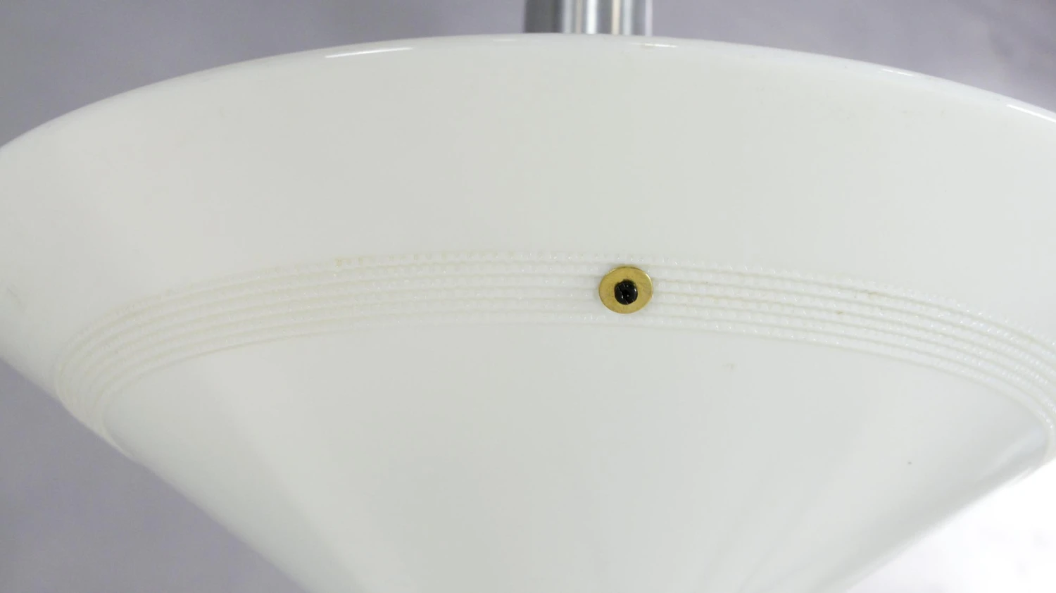 1950s Mid Century White Cast Glass Pendant Light 5 1950s Mid Century White Cast Glass Pendant Light - Image 3