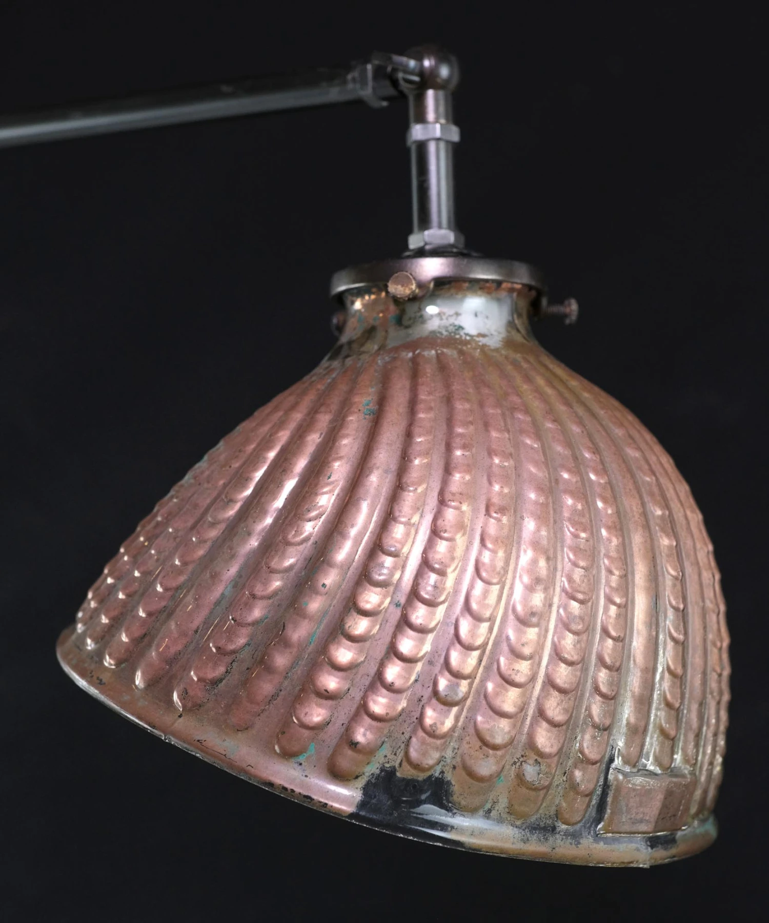 1910s Copper Clad Mercury Glass Kitchen Island Pendant Light 5 1910s Copper Clad Mercury Glass Kitchen Island Pendant Light - Image 3