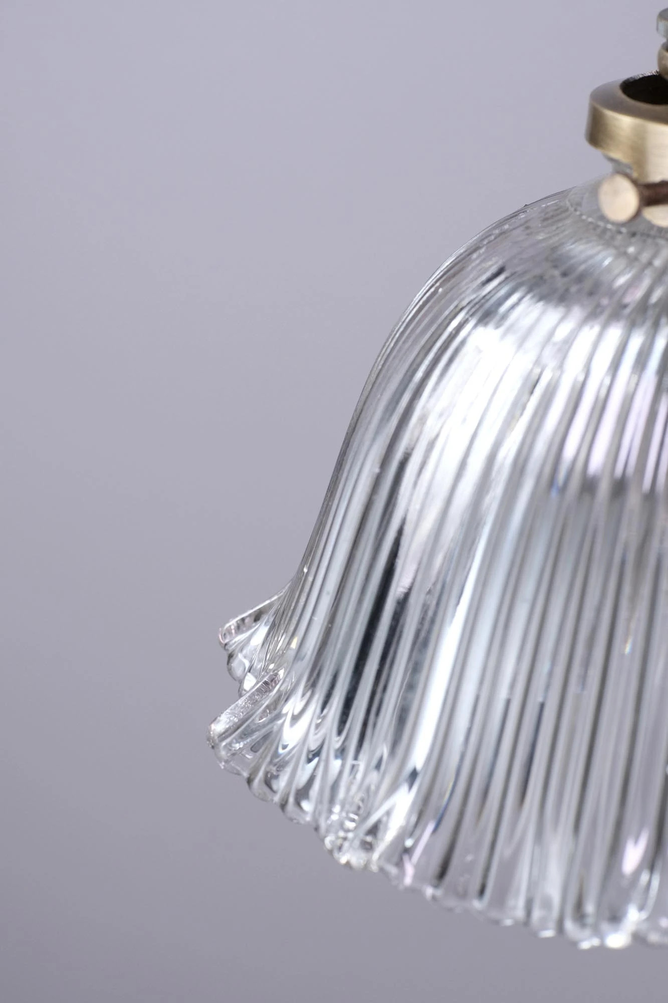 1920s Holophane Prism Glass Black Knit Cord Pendant Light 5 1920s Holophane Prism Glass Black Knit Cord Pendant Light - Image 3