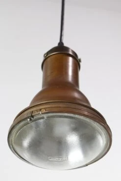 Reclaimed Philadelphia Civic Center Copper & Glass Stage Pendant Light 20 Reclaimed Philadelphia Civic Center Copper & Glass Stage Pendant Light -OGT Sale Store down lights for sale q281761