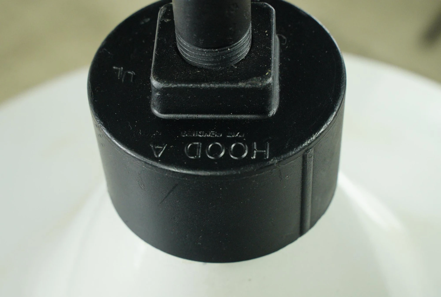 Restored Spero Industrial White Steel Black Pole Pendant Light 5 Restored Spero Industrial White Steel Black Pole Pendant Light - Image 3