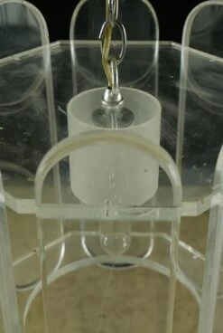 Mid Century Clear Lucite Steel Chain Pendant Light -OGT Sale Store down lights for sale q287528