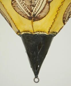 Moroccan Black Steel & Yellow Leather Pendant Light 14 Moroccan Black Steel & Yellow Leather Pendant Light -OGT Sale Store down lights for sale q287538