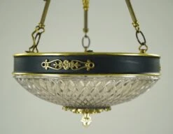 Waldorf Astoria 30.5 In. Empire Cut Glass Dish Pendant Light -OGT Sale Store down lights for sale wan286768