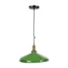 Industrial 14 In. Enameled Green Steel Shade Black Cord Pendant Light 2 Industrial 14 In. Enameled Green Steel Shade Black Cord Pendant Light -OGT Sale Store down lights industrial 14 in enameled green steel shade black cord pendant light q282584