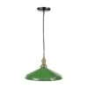 Industrial 14 In. Enameled Steel Green Shade Black Cord Pendant Light 2 Industrial 14 In. Enameled Steel Green Shade Black Cord Pendant Light -OGT Sale Store down lights industrial 14 in enameled steel green shade black cord pendant light q282585