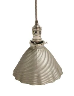 Industrial Mercury Glass Silver Pendant Light
