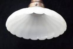 Custom 1920s Antique White Milk Glass 8 In. Pendant Light -OGT Sale Store down lights k196812
