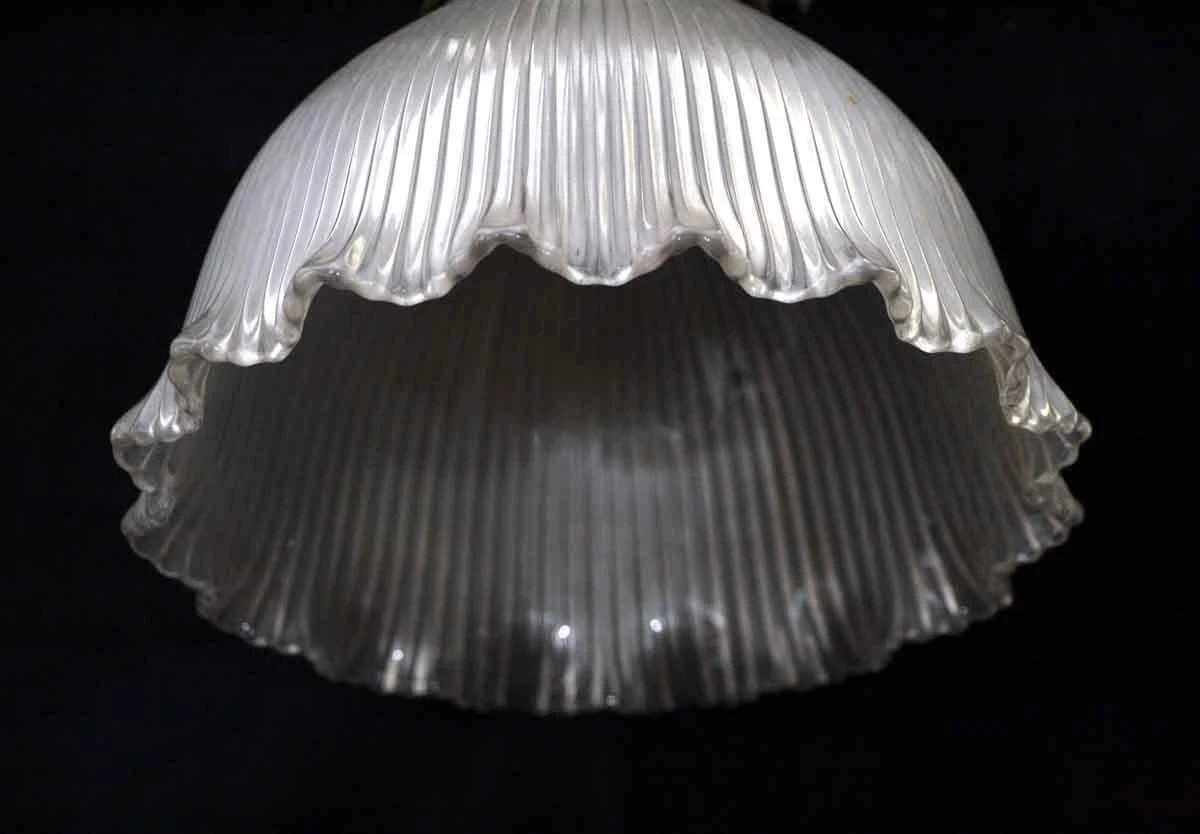 Custom Antique Holophane 6.25 In. Clear Glass Kitchen Pendant Light 4 Custom Antique Holophane 6.25 In. Clear Glass Kitchen Pendant Light - Image 2