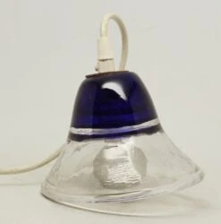 Vintage Blue & Clear Glass Pendant Light 8 Vintage Blue & Clear Glass Pendant Light -OGT Sale Store down lights m231252