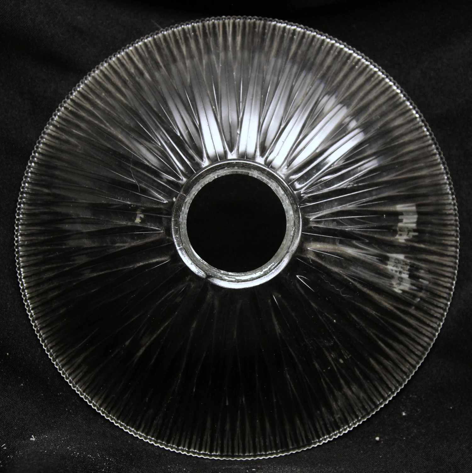 Custom Antique Holophane 8.25 In. Clear Glass Pendant Light 4 Custom Antique Holophane 8.25 In. Clear Glass Pendant Light - Image 2