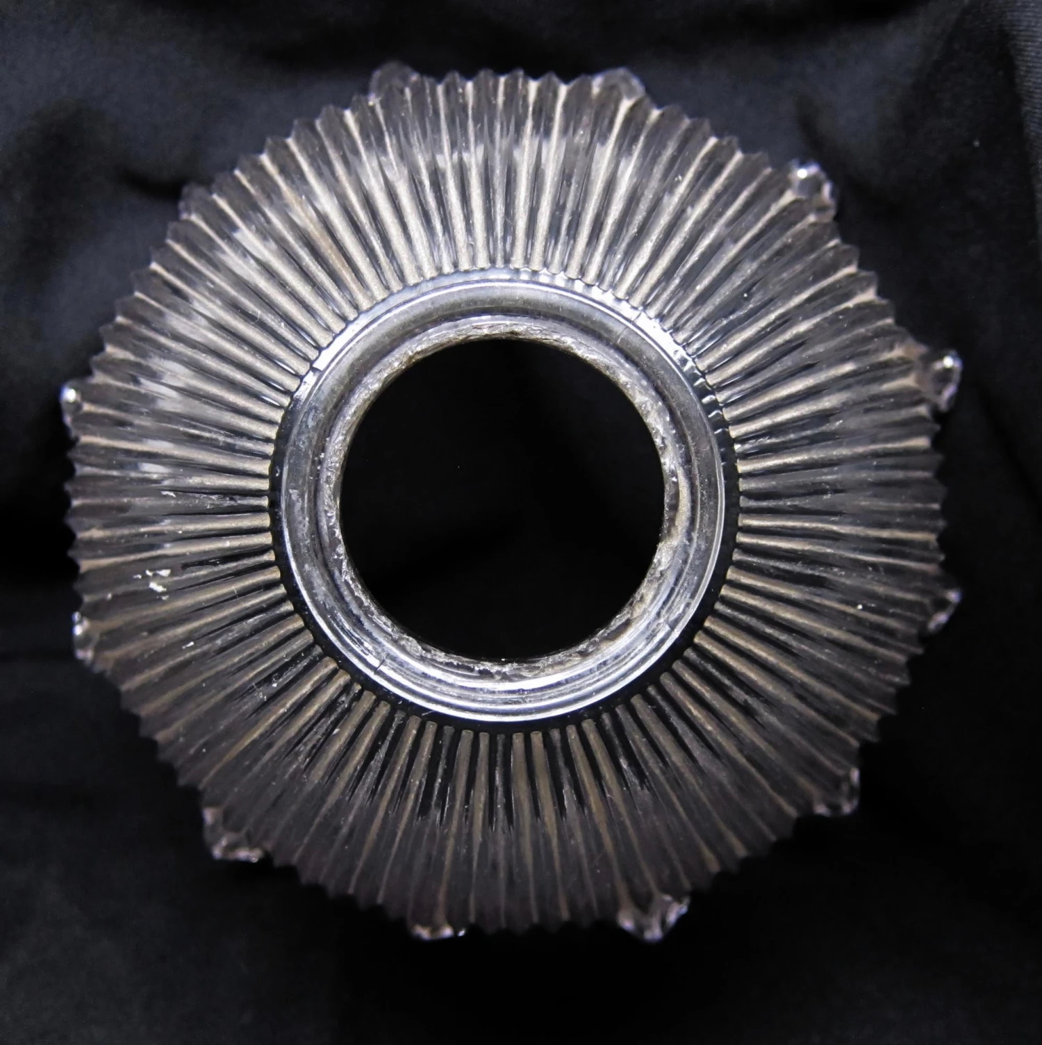 Custom 1920s 8 In. Holophane Clear Glass Pendant Light 4 Custom 1920s 8 In. Holophane Clear Glass Pendant Light - Image 2