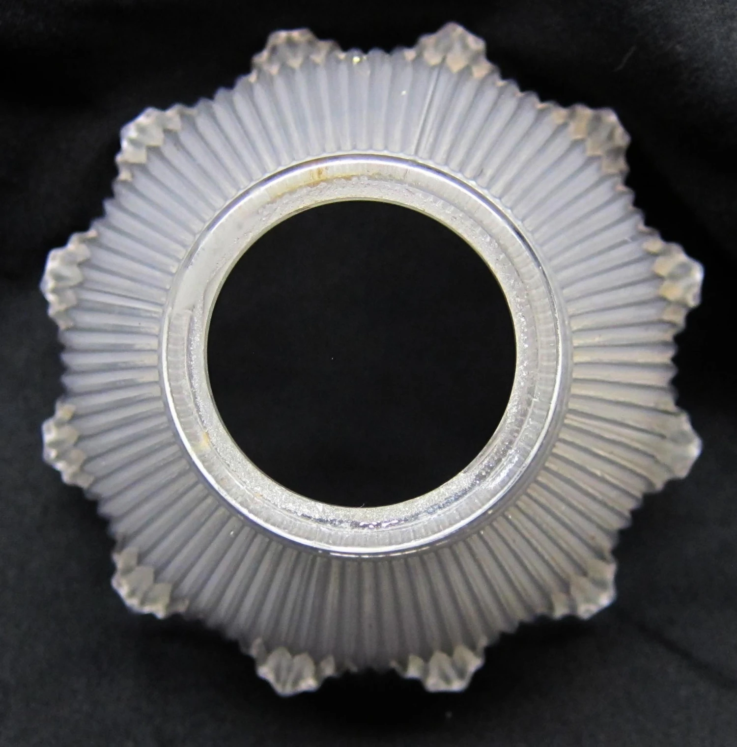 Custom 1920s 6 In. Holophane Glass Pendant Light 4 Custom 1920s 6 In. Holophane Glass Pendant Light - Image 2