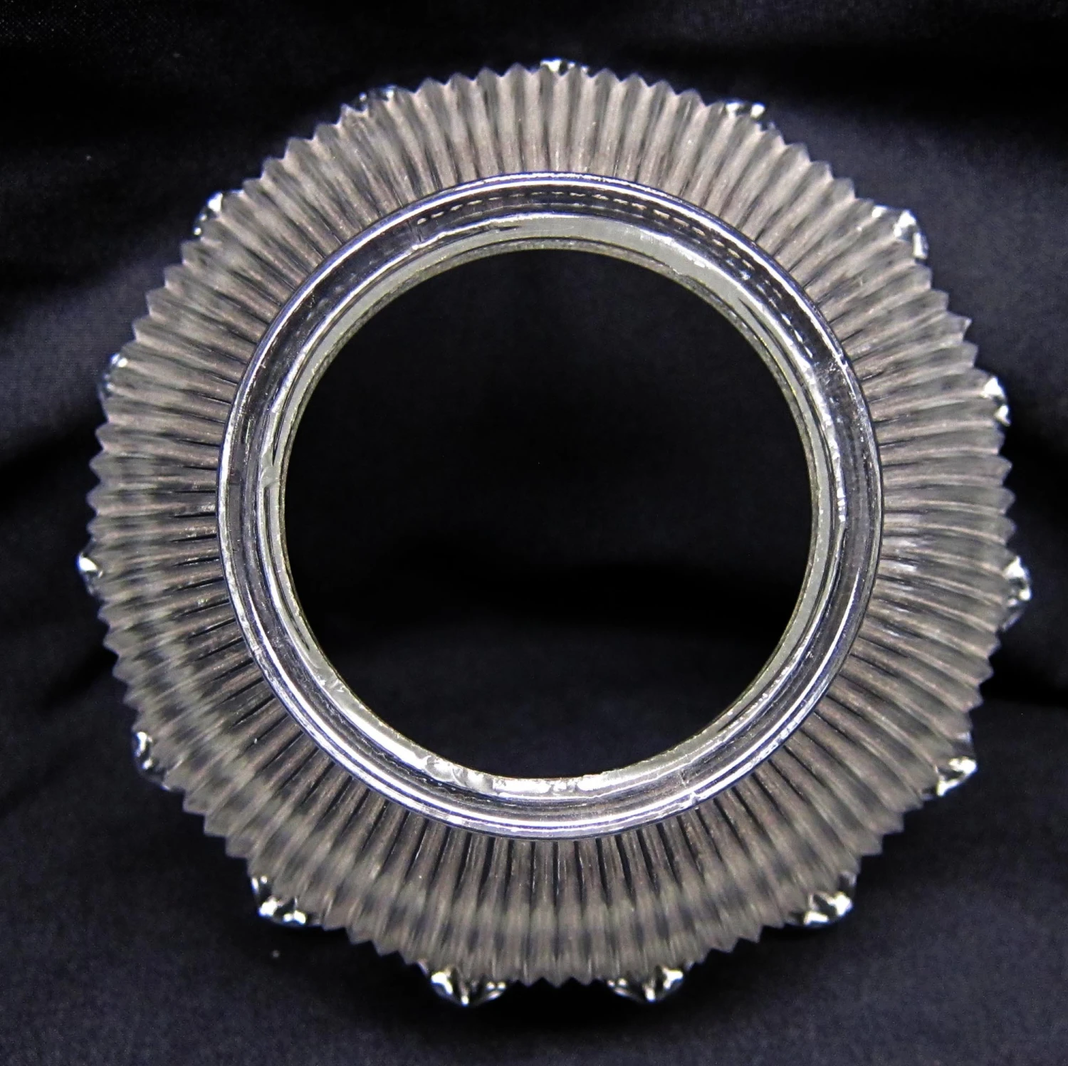 Custom 1920s Holophane Clear Glass 7.25 In. Pendant Light 4 Custom 1920s Holophane Clear Glass 7.25 In. Pendant Light - Image 2