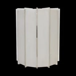 Mid Century Modern White Cylinder Plastic Pendant Light