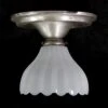 Milk Glass Flush Mount With Silvered Brass Frame 2 Milk Glass Flush Mount With Silvered Brass Frame -OGT Sale Store down lights milk glass flush mount with silvered brass frame q271876