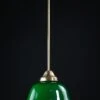 Modern Green Encased Glass Shaded Brass Pole Pendant Light 2 Modern Green Encased Glass Shaded Brass Pole Pendant Light -OGT Sale Store down lights modern green encased glass shaded brass pole pendant light q275876