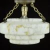 Modern Wedding Cake Style Glass Dish Brass Chain Pendant Light -OGT Sale Store down lights modern wedding cake style glass dish brass chain pendant light q282996