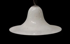 Modern White Murano Streamline Glass Pendant Light