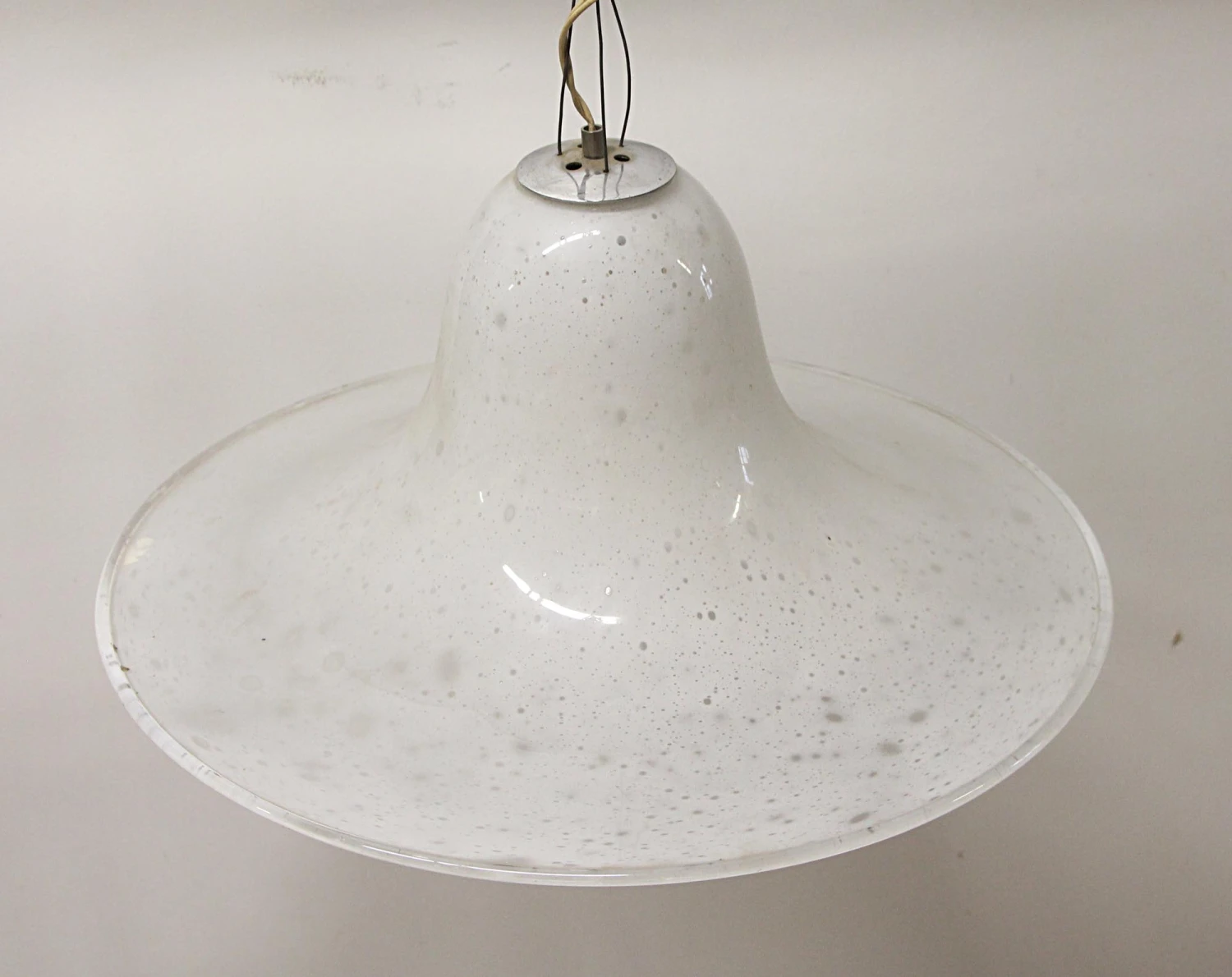 Modern White Murano Streamline Glass Pendant Light 4 Modern White Murano Streamline Glass Pendant Light - Image 2