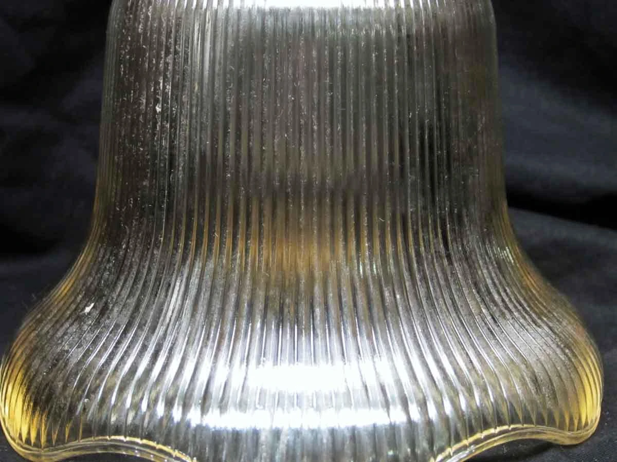 Custom Amber 6 In. Glass Holophane Style Pendant Light 4 Custom Amber 6 In. Glass Holophane Style Pendant Light - Image 2